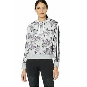 Calvin Klein Performance Gray Floral Lightweight Hooded Sweatshirt XS